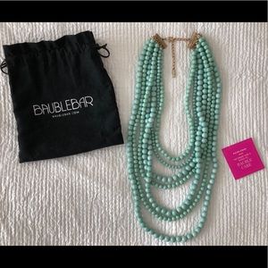 Bauble Bar Light Turquoise Color Beaded Necklace